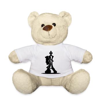Schachspieler Skizze - Teddy - Weiß - Vorne
