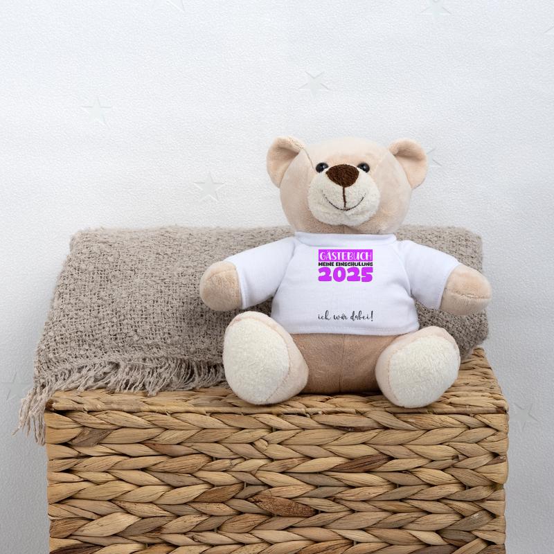 Gästebuch Einschulung 2025 Junge Mädchen Schulkind Teddy