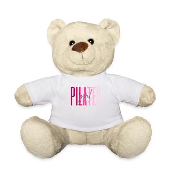 Pilates Girl Pink Fitness Geschenk - Teddy - Weiß - Vorne