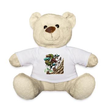 Skelett Wanderer Bergsteigen Abenteuer - Teddy - Weiß - Vorne