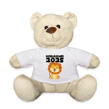 Schulkind 2025 Junge Mädchen Einschulung 2025 Deko - Teddy - Weiß - Vorne