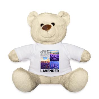 Lavendel Lavandula Natur Provence Botanik Geschenk - Teddy - Weiß - Vorne