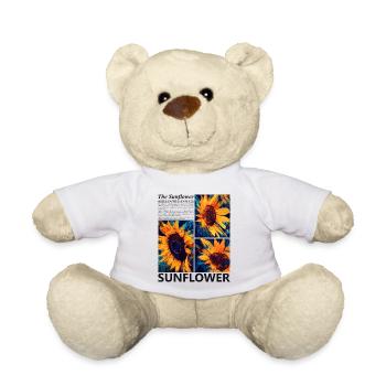 Sunflower Nature Summer Botanical Blossoms Gift - Teddy Bear - white - Front