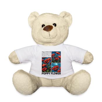 Coquelicot Nature Fleur Botanique Esthétique Cadeau - Nounours - blanc - Devant
