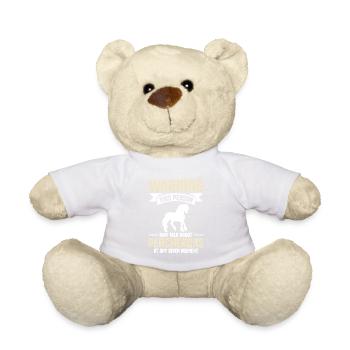 Warnung Diese Person Kann Über Percherons Sprechen - Teddy - Weiß - Vorne