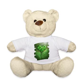 Saint-Patrick Shamrock Heart - Nounours - blanc - Devant