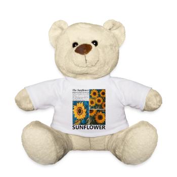 Sunflower Summer Nature Botany Blossoms Gift - Teddy Bear - white - Front
