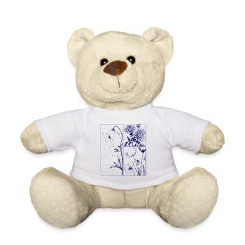 Chrysanthème floral Campanule Cadeau botanique - Nounours - blanc - Devant