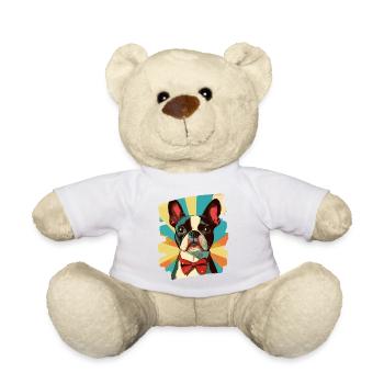 Boston Terrier - Nounours - blanc - Devant