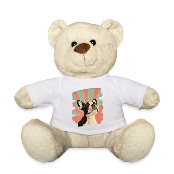Boston Terrier - Nounours - blanc - Devant