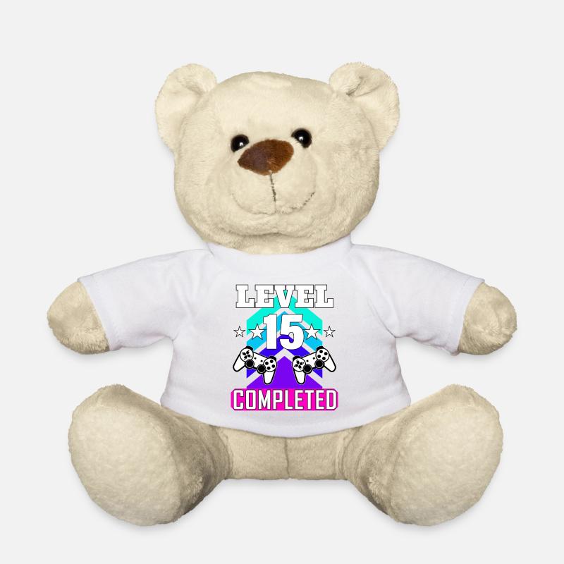 15 Birthday - Teddy Bear - white