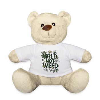 Wild not weed - Botanische Futtersuche Natur Kunst - Teddy - Weiß - Vorne