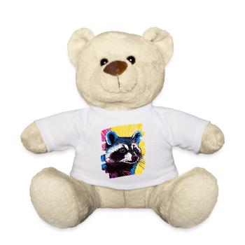 Raton laveur - Nounours - blanc - Devant