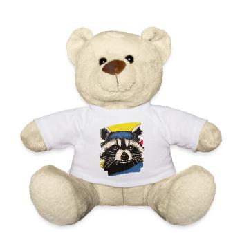 Raccoon - Teddy Bear - white - Front