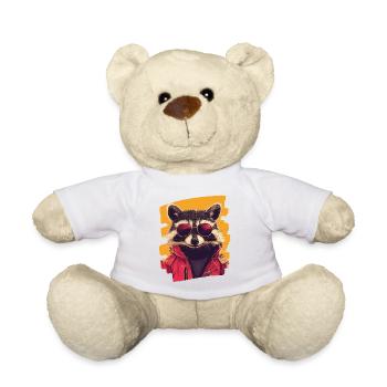 Raccoon - Teddy Bear - white - Front
