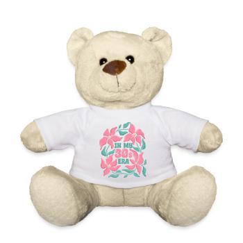 Années 30 pour anniversaire fille femme fleurs - Nounours - blanc - Devant