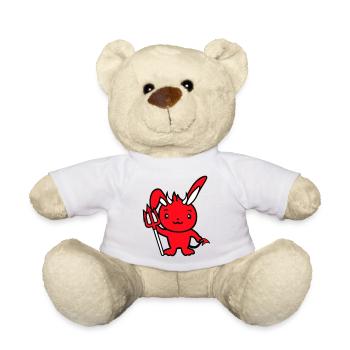 Bunny Devil Démon Mal Satan Enfer Trident Costume - Nounours - blanc - Devant