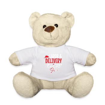 L&D Tech Chapeau de Père Noël - Nounours - blanc - Devant