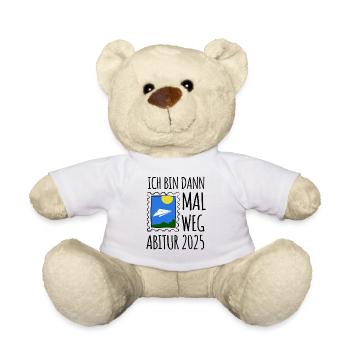 Ich bin dann mal weg - Abitur 2025 - Geschenk - Teddy - Weiß - Vorne