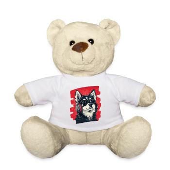 Pomsky - Teddy Bear - white - Front