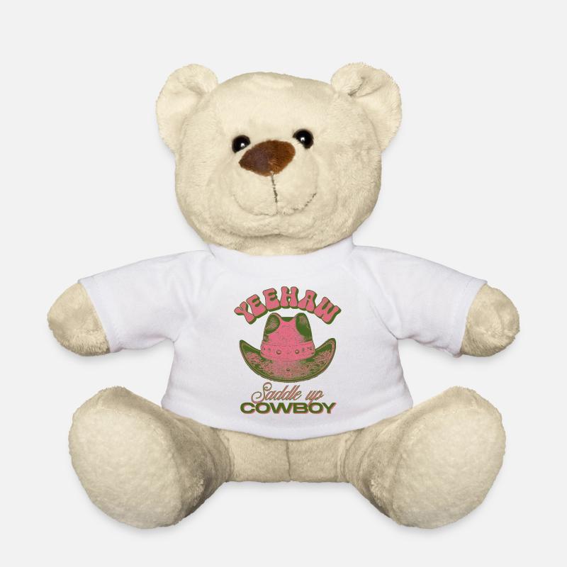 Yeehaw Saddle Up Cowboyhut - Teddy - Weiß