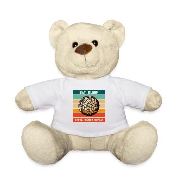 Sepak Takraw Player Foot Volleyball Footvolley - Teddy Bear - white - Front