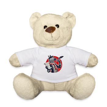 Poète zèbre avec du papier et un stylo pour les poèmes - Nounours - blanc - Devant