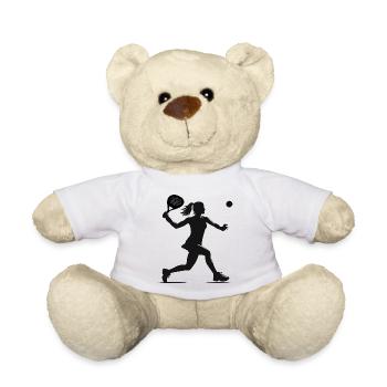 Côté joueur de padel noir - Nounours - blanc - Devant