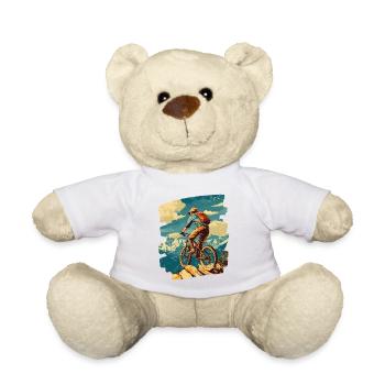 Mountain bikers MTB Mountains Cycling - Teddy Bear - white - Front