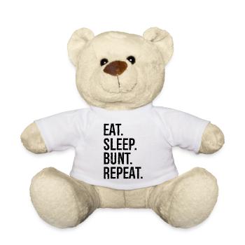 manger dormir bunt répéter - Nounours - blanc - Devant