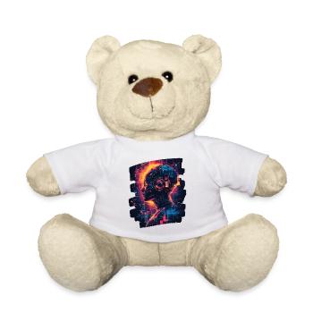 Cyberpunk Cyborg - Teddy Bear - white - Front