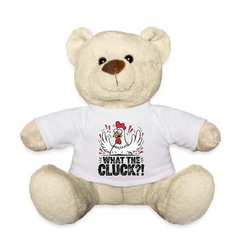 Was zum Teufel?! Chicken Cartoon Tee - Teddy - Weiß - Vorne