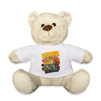 Spring Spring Beginning Flower Flowers - Teddy Bear - white - Front