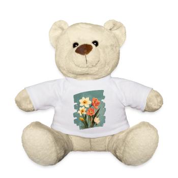 Spring Spring Beginning Flower Flowers - Teddy Bear - white - Front