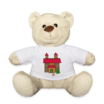 Schwert Burg Festung Mittelalter Ritter Kind - Teddy - Weiß - Vorne