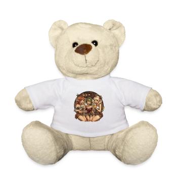 Fantasy Wirtshaus – Elfen beim Bier - Teddy - Weiß - Vorne