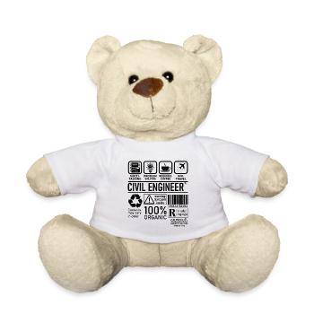 Civil Engineer multi tasking problem solving - Teddy Bear - white - Front
