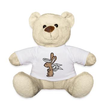Ange Lapin Saint Ciel Ailes Bon Amour Volant - Nounours - blanc - Devant