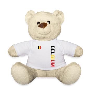 BELGIEN Team Fanfans Fußball - Teddy - Weiß - Vorne
