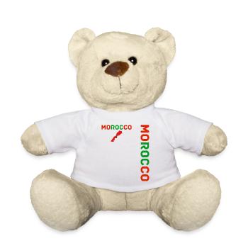 MOROCCAN team supporter football - Teddy Bear - white - Front