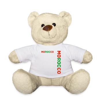 MOROCCAN team supporter football - Teddy Bear - white - Front