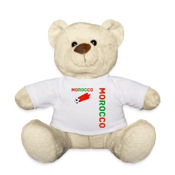 MOROCCAN team supporter football - Teddy Bear - white - Front