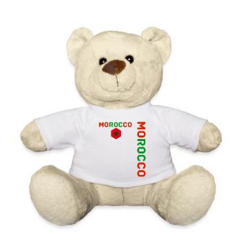 MOROCCAN team supporter football - Teddy Bear - white - Front