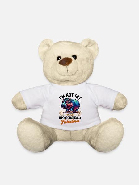 Nilpferd - Teddy - Weiß