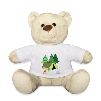 Campfire Tent Camping Camping Forest - Teddy Bear - white - Front