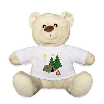 Tente Camping Aventure en plein air Camping Vacances en forêt - Nounours - blanc - Devant