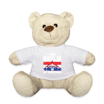 Je veux rakija, pas votre opinion - Nounours - blanc - Devant
