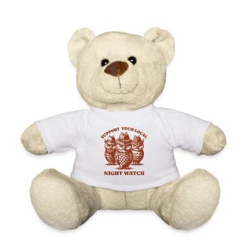 hibou Love Support Veille de nuit locale - Nounours - blanc - Devant