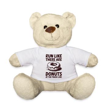 Courez comme un marathonien avec des beignets à l’arrivée - Nounours - blanc - Devant