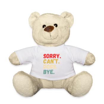 Playful Can’t Dogs Bye Design - Teddy Bear - white - Front